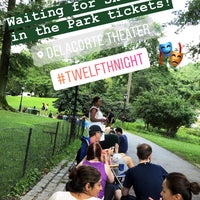 Photo taken at Shakespeare In The Park Line by Chad W. on 8/3/2018