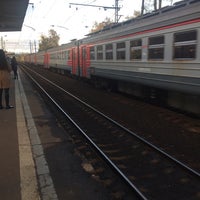 Photo taken at Ж/д платформа Матвеевская by Kristina S. on 10/19/2017