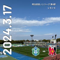 Photo taken at Lemon Gas Stadium Hiratsuka by tombora on 3/17/2024