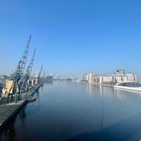 Photo taken at Royal Victoria Dock Footbridge by James G. on 3/23/2022