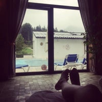 Photo taken at Alm- &amp;amp; Wellnesshotel Alpenhof by Shirley C. on 8/16/2015