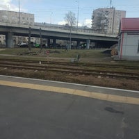 Photo taken at Ж/д станция «Новая деревня» by Galina F. on 4/28/2021