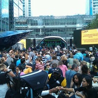 Photo taken at Canary Wharf Jazz Festival by Benjamin C. on 8/18/2013