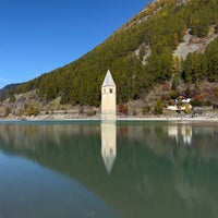 Photo taken at Reschensee / Lago di Resia by LukaSH on 10/16/2022