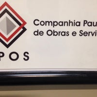 Photo taken at CPOS Companhia Paulista de Obras e Serviços by Felipe S. on 5/21/2014