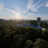 Photo taken at Літня естрада Міського саду (Мушля / Ракушка) by Denis D. on 9/7/2021