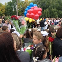 Photo taken at Гимназия 80 by Maria B. on 9/9/2013