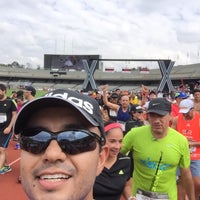 Photo taken at Medio Maraton CDMX by Mauricio P. on 8/31/2015