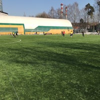 Photo taken at Стадион «Коломяги» by Андрей Ж. on 4/15/2018
