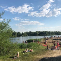 Photo taken at Пляж на озере Торфянка by Anton C. on 6/20/2019