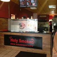Photo taken at Holy Smokez BBQ Sandwiches by Nicholas on 6/21/2013