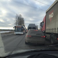Photo taken at Колпинское шоссе by Владимир Ю. on 2/17/2016