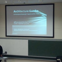 Photo taken at Read Lecture Theatre by Rodrigo P. on 9/25/2012