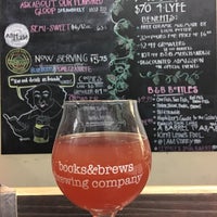 Photo taken at Books &amp;amp; Brews Brewing Company by Scott B. on 3/15/2018