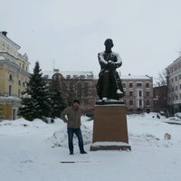 Photo taken at Monument to Nikolai Dobrolubov by Oleg G. on 2/23/2017