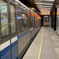 Photo taken at metro Kuntsevskaya, line 3, 4 by Алексей G. on 9/13/2019