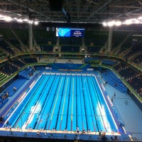 Photo taken at Olympic Aquatics Stadium by Luiza Helena M. on 9/17/2016