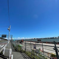Photo taken at 多摩川0kmポイント by ichiyana on 7/18/2021