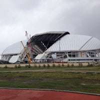 Photo taken at Fisht Olympic Stadium by Денис М. on 12/29/2014
