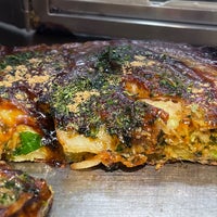 Photo taken at Okonomiyaki Kiji by sako on 10/21/2023
