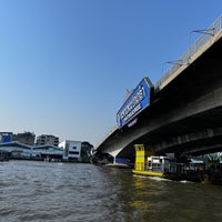 Photo taken at Phra Pok Klao Bridge by sako on 1/28/2024