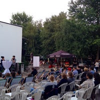 Photo taken at Freiluftkino Insel im Cassiopeia by Oliver R. on 8/29/2013