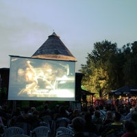 Photo taken at Freiluftkino Insel im Cassiopeia by Oliver R. on 8/12/2013