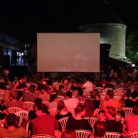 Photo taken at Freiluftkino Insel im Cassiopeia by Oliver R. on 8/29/2013