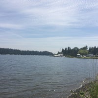 Photo taken at Lake Washington Beach Park by Erik B. on 6/8/2014