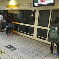 Photo taken at MRT Songjiang Nanjing Station Bus Stop by nitroso a. on 4/27/2016