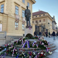 Photo taken at Statue of Tomáš Garrigue Masaryk by Zlata K. on 10/28/2021