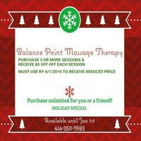 Foto tirada no(a) Balance Point Massage Therapy por Aimee W. em 11/19/2015