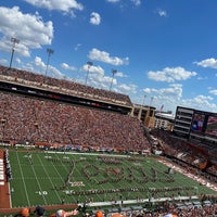 Photo taken at Darrell K Royal-Texas Memorial Stadium by Sara on 10/1/2023