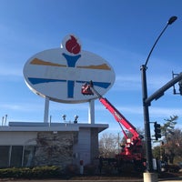 Photo taken at World&amp;#39;s Largest Amoco Sign by Christian on 12/7/2019