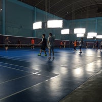 Photo taken at Palarom Badminton Court by Ploy A. on 9/2/2015