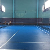 Photo taken at Palarom Badminton Court by Ploy A. on 10/2/2015