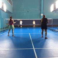 Photo taken at Palarom Badminton Court by Ploy A. on 7/19/2015