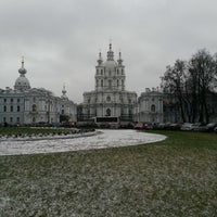 Photo taken at Parterre Garden of Smolny Institute by Marina on 12/9/2014