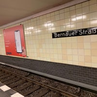 Photo taken at U Bernauer Straße by Mite C. on 11/14/2019