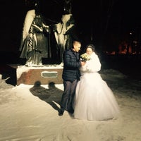 Photo taken at Памятник Петру и Февронии by Natalya Z. on 12/3/2014