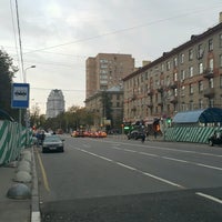 Photo taken at Остановка «Метро &amp;quot;Октябрьское поле&amp;quot;» by Павел К. on 9/17/2016