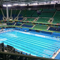 Photo taken at Olympic Aquatics Stadium by Rodrigo F. on 9/17/2016