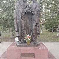 Photo taken at Памятник Петру и Февронии by Denis S. on 9/7/2013