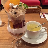 Photo taken at Fruits Parlor &amp;amp; Bar Autumn Leaf by shinya on 4/14/2015
