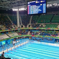 Photo taken at Olympic Aquatics Stadium by Gustavo H. on 9/16/2016