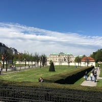 Photo taken at Belvedere Palace Garden by Julia C. on 4/16/2016