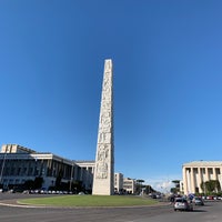 Photo taken at Obelisco di Marconi by Nasser B. on 4/7/2019