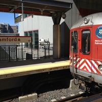 Photo taken at Stamford Transportation Center : Bus/Train (STM) Metro North &amp;amp; Amtrak by Phil N. on 4/17/2013