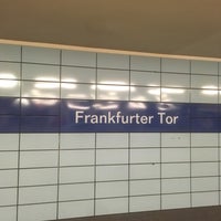 Photo taken at U Frankfurter Tor by Dhyani M. on 9/10/2019