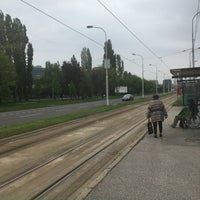 Photo taken at Tomášikova (tram, bus) by Diana H. on 4/22/2017